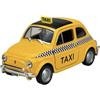 Generisch Welly Modello Auto Compatibile con Welly FIAT Nuova 500 Taxi 1957-1975 ca 1/34-1/39 Metal Model Auto Die Cast Nuovo in scatola 43606