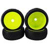 JYYTERD ricambi per auto RC Compatibile Con Losi Per HPI Per Kyosho MP9 1/8 RC Fuoristrada Per Buggy Car Pneumatici In Gomma Ruota Anteriore Posteriore Accessori Pneumatici 4 Pezzi 17 Mm Esagonali(Green)