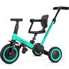moovkee. Triciclo Bambini Evolutivo 6 in 1 - Bicicletta Bambini da 1 a 5 Anni - Triciclo per Bambini fino 25 kg con Cintura, Sella Regolabile, con o Senza Pedali - Triciclo con Maniglione