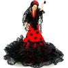 Folk Artesanía Bambola da collezione in porcellana da 28 cm. Abito regionale andaluso o flamenco tipico, realizzato in Spagna Muñecas.
