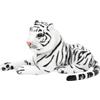 Brubaker Peluche Tigre - Peluche da 25 cm - Animale di Peluche Cucciolo, Grande Felino, Sdraiati - Giocattolo per Bambini - Bianco