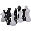 Marble Hives Set di scacchi in marmo fatto a mano, lussuoso set di scacchi per adulti, tavole di alta qualità da 10, 12, 15 e solo figure (bianco e nero) (scacchi da 30 cm, bianco e nero)