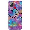 MUTOUREN Cover per Samsung Galaxy M30S/Galaxy M21 Custodia in Silicone TPU Trasparenti Ultra Sottile Antigraffio Antiurto Protettivo Case con Pellicola Proteggi Schermo, Cielo Stellato e Dolce Cuore
