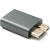 System-S Adattatore USB 3.0 Micro B maschio a 3.1 C femmina cavo 5 Gbps 100 W in grigio