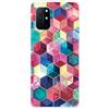 MUTOUREN Cover per Oneplus 8T Custodia in Silicone TPU Trasparenti Ultra Sottile Antigraffio Antiurto Protettivo Case con Pellicola Proteggi Schermo, Esagono Colorato