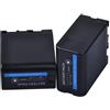 CQJFCYBRA 5200mAh For Batteria BP-U60 O Caricabatterie Rapido LCD, Compatibile Con Sony BP-U90 BP-U30 PMW-100 PMW-150 PMW-160 PMW-200 PMW-300(2 battery)