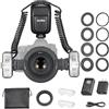 Godox MF-T76 C Macro Flash Doppia Testa Macchina Fotografica Cannon Adatta,76Ws, GN22.4,TTL, Uscita 1-1/256, Sincronizzazione Tenda Anteriore/Tenda Posteriore, Batteria inclusa, adatta per Fotografia