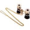 Alipis Binocolo Mini Nero Portatile in Ferro Leggero con Catena, Binocolo da Viaggio Compatto per Concerti e Montagna, Occhiali da Teatro Eleganti