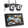 CasaCam VS1002 Wireless Security Camera System with 7 Touchscreen and HD Spotlight Cameras, AC Powered (Spotlight 2-cam kit)