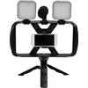 Zestivra Tripode Del Telefono Con Luce, Supporto Per Telefono Cellulare Stand 4 In 1 Supporto Telefonico, Con Microfono, Luce Di Riempimento Del Telefono Cellulare Regolabile Per La Registrazione Di Video, Cli