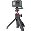 BESTonZON Treppiede per Fotocamera e Supporto per Action Cam, Asta Selfie Telescopica in Lega di Alluminio, Regolazione Altezza, per Riprese Outdoor