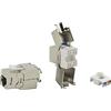 Equip 767222 Keystone Jack schermato/Cat.6A senza attrezzi, set da 8 pezzi, argento