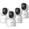 ZOSI 3MP 4pz Telecamera WiFi Interna, Pan 360°Tilt 108°, 2,4 GHz/5 GHz WiFi, Riconoscimento di Persone Intelligenti, Auto Tracking, Chiamata one-touch, Cloud o Scheda di Memoria(non inclusa), C518