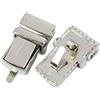 ZHOUXYFDC Serrature Per Borse 2/5/10 pezzi 22x38 mm chiusura a mortasa for borse, chiusura a torsione, chiusura a scatto for borse di ricambio fai da te, ganci a pressione(Silver,2Pcs)