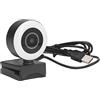 CLZothique Webcam con messa a fuoco automatica 2K 1080P, luce di riempimento e microfono integrato, webcam HD per streaming su PC, laptop e Mac, plug and play per Zoom, Skype, apprendimento