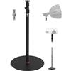 IFOOTAGE Monopiede a base rotonda RB-A400, supporto per luce monopiede da 201,7 cm, vite da 3/8 e adattatore per montaggio luce, stabilità per luce video a LED, carico utile massimo 10 kg/10 kg