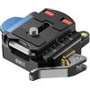SIRUI Piastra Sgancio Rapido con Base di Serraggio, Quick Release Plate Clamp con Adattatore Vite da 3/8-16 a 1/4-20, Piastra di Rilascio Rapido per Fotocamera DSLR Treppiede Monopiede, QC-55