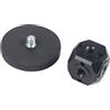 CS PRIORITY Universale Treppiede Vite 1/4 3/8 Foro Adattatore Magic Cubic Mount per Studio Treppiede Luce Stand Staffa Connect Stick Fotografia (Cube A w Magic Base)