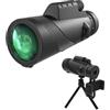 Ollanoos Telescopio monoculare 12x50 ingrandimento con adattatore treppiede e supporto per smartphone per foto, compatto, versatile per attività all'aperto, sport, viaggi