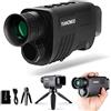 YUANZIMOO Telescopio monoculare digitale a infrarossi per visione notturna, 100% oscurità, con zoom 8X, batteria ricaricabile da 2000 mAh, treppiede da 32 GB con lettore di schede SD e lettore di schede, per