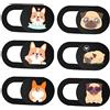 IMNEXT2U Cover per fotocamera per computer portatile, confezione da 3 custodie ultra sottili per webcam per Echo Show, iPhone, iPad, tablet, Chromebook, PC - Pug
