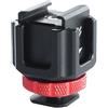 Zkydhbd Metallo leggero 5 Per Testa Staffa Scarpa Fredda Supporto Antiscivolo Supporto Multifunzione Fotocamera Accessorio Per Microfono Monito Camera Kit Accessori Cold Shoe Staffa Per Fotografia