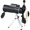 Generic Binocolo ad alta potenza, binocolo, telescopio monoculare classico Cannocchiale sportivo con supporto telefono e treppiede adulti Monoculare gioco caccia viaggio visite turistiche all'aperto interni/