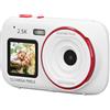 Yunseity Fotocamera Digitale, Fotocamera Digitale a Doppio Schermo, Anti-vibrazione Automatica Sensibile Alla Luce per i Viaggi (WHITE)
