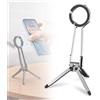 Generic Treppiedi magnetico per iPhone, 2025 nuovo treppiede pieghevole portatile, supporto girevole a 360° per iPhone 17/16/15/14/13/12 Plus serie Pro Max (argento)