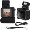 Generic Fotocamera Mini Generica con Schermo Registratore Video HD 1080p + Lampada Flash e Dock per Batteria (Nera)