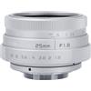 Annadue Obiettivo Grandangolare 25mm F1.8 Mini CCTV C Mount, di Alta qualità, per Fotocamera Mirrorlesscon Ampio Campo Visivo per Bar, Negozi, Parcheggi, Case e Magazzini (SILVER)