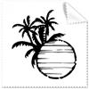 DIYthinker Black Beach Coconut Tree silhouette occhiali panno di pulizia del pulitore dello schermo 5PCS Gift