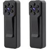 LLOOPK Mini telecamera HD Micro Cam Fotocamera con corpo magnetico Rilevazione di movimento super grandangolare Istantanea Registrazione in loop Penna di sicurezza(2 piece K11)