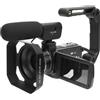 Goshyda Fotocamera Digitale, Videocamera 4K 56MP, Zoom Digitale 18X, Touchscreen con Rotazione da 3 Pollici, Fotocamera per da Viaggio, con Stabilizzatore Microfono e Obiettivo