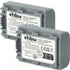 vhbw 2 x batteria vhbw 600mAh compatibile con videocamera fotocamera Sony DCR-HC1, HC1E, DCR-HC3, HC3E, DCR-HC7, HC7E, DCR-HC16, HC16E, DCR-HC17, HC17E, DCR-HC18
