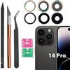 LiXiongBao Vetro di ricambio per obiettivo posteriore della fotocamera per iPhone 14 Pro, 14 Pro, kit di strumenti di riparazione per lenti posteriori con adesivo preinstallato