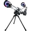 SweAtz Telescopio astronomico, apertura 50 mm e lunghezza focale 600 mm Telescopio spaziale monoculare esterno con treppiede e cercatore, ideale per bambini e adulti principianti per Luna,