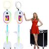 ROOMEDAL Macchina fotografica per iPad 10,2 pollici 11 11 12,9 pollici e fotocamera, 2 in 1 Selfie Station Shell Stand Camera Photobooth, RGB Light Box, RGB Fill Ligh, App Control, Flight Case per