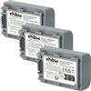 vhbw 3x batteria compatibile con Sony DCR-HC20E, DCR-HC21, DCR-HC22, DCR-HC21E, DCR-HC23, DCR-HC22E videocamera camcorder (500mAh, 7,2V, Li-Ion)