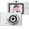 RASTKY Videocamera Digitale da 48 MP Fotocamera per Bambini Risoluzione 2,5K Zoom 16X Antivibrazione Luce di Riempimento a LED Compleanno Natale Adolescenti Studenti Amici con Integrato (WHITE)