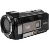 Jectse Videocamera 5K, Videocamera WiFi 5K con Touchscreen IPS da 3 Pollici in Plastica Anti-vibrazione per la Registrazione