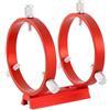 Generic Supporto for cercatore 42/50/60/68/80/90/102mm Anello guida a 3 punti 2 anelli 1 piastra 8 viti Ricambi per telescopi astronomici