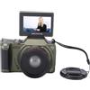 XUMIUZIY Fotocamera Digitale, Videocamera 4K da 64 MP con Schermo Ribaltabile da 3 Pollici e Zoom Digitale 18X, per Fotografia Grandangolare e Macro (GREEN)