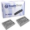 Trade-Shop 2 X Fotocamera ad alte prestazioni LiIon batteria per Premier DM6331 DM 6331 TCM fotocamera digitale 4,2 229526 237525 Agfa 4Ti 4Ti Prosio SlimNeo Xi Aldi Slimline X5 X 5 Aosta