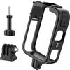PEPWE Custodia protettiva multifunzione per fotocamera, doppia fessura per slitta fredda, impugnatura antiscivolo per OSMO360 Video Gear Cage Telaio protettivo