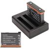 Aramox Hub per X3, Stazione di Ricarica per Batterie a 3 in Materiale ABS, Indicatori LED Intelligenti, Compatibile con Batterie Agli Ioni di Litio X3 da 1800 MAh