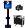 PAAFNN 15.6 pollici DSLR Photo Cab Macchina per Selfie Portatile con Touch Screen con Custodia di Volo, Cabina Fotografica con Luce RGB per Eventi di Matrimonio (Nero Macchina + Fotocamera)