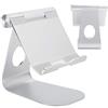 Ausla Supporto per Telefono da Tavolo Universale in Lega di Alluminio, Staffa Regolabile per Telefoni Cellulari e Tablet, Leggero e Portatile per Viaggi o Uso Domestico (SILVER)