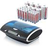 Tenergy T9688 LCD AA/AAA/C/D/9V NiMH/NiCd Caricabatteria + Premium 32-Cell 1.2V NiMH Batteria Ricaricabile 12AA/12AAA/4C/4D Batterie