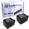 Trade-Shop 2 X Fotocamera ad alte prestazioni Li-Ion batteria sostituisce BP 808 BP 809 BP 819 BP 827 per Canon FS-10 HF 11 HF 100 HF 11 HD HG 20 HG 21 LEGRIA FS19 FS22 FS37